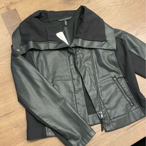 White House Black Market Black Leather Jacket